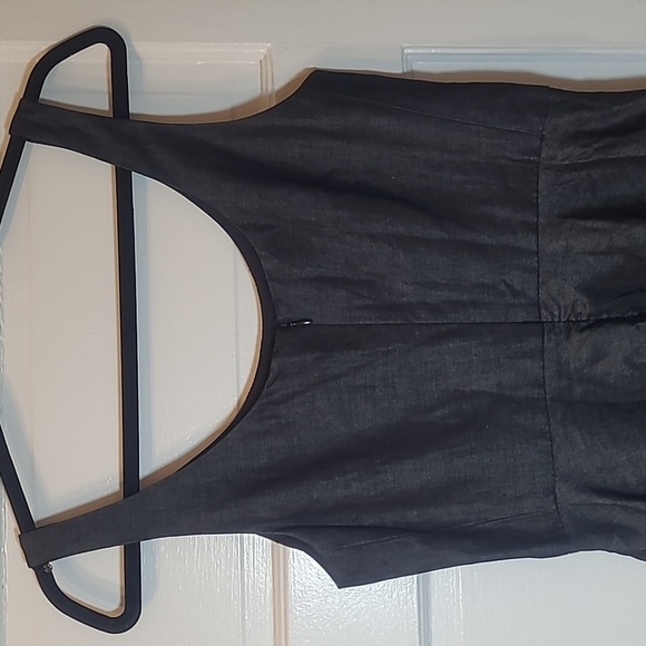 Gap Sleeveless Scoop Neck Black Chambray Fit & Flare Ballet Dress w/pockets Sz 4 - Picture 11 of 17
